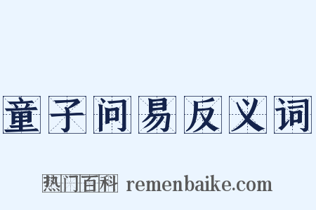 童子问易反义词是什么意思的图片